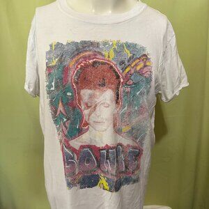 David Bowie 2021 Odd People by RKB Men's White T Shirt Large Cotton